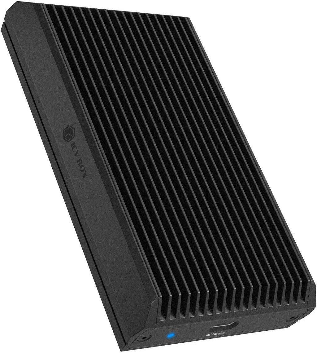 ICY BOX IB IB-1920M-C42 USB4 M.2 NVMe Gehaeuse USB4 Gen 3x2 Type-C up to 40 Gbit/s werkzeuglos Aluminium mit Waermeleitpad