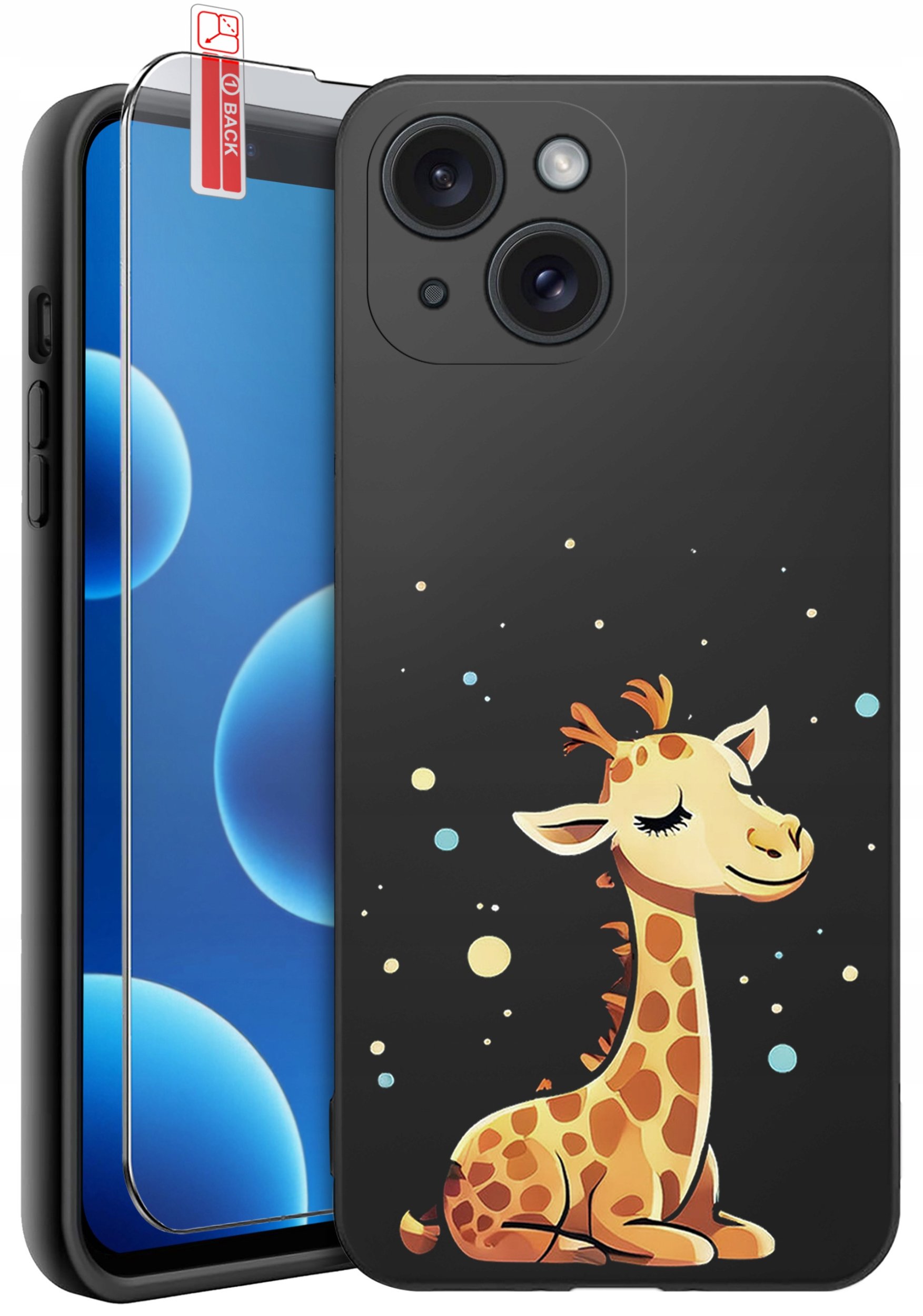 ETUI do iPhone 13 | 14 | WZORY | SILIKONOWE MATT CASE + SZKŁO 9H