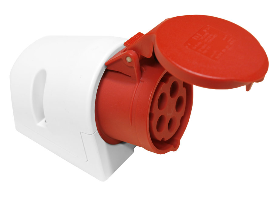 PCE Gniazdo stałe 32A 400V 3P+Z+N IP44 125-6