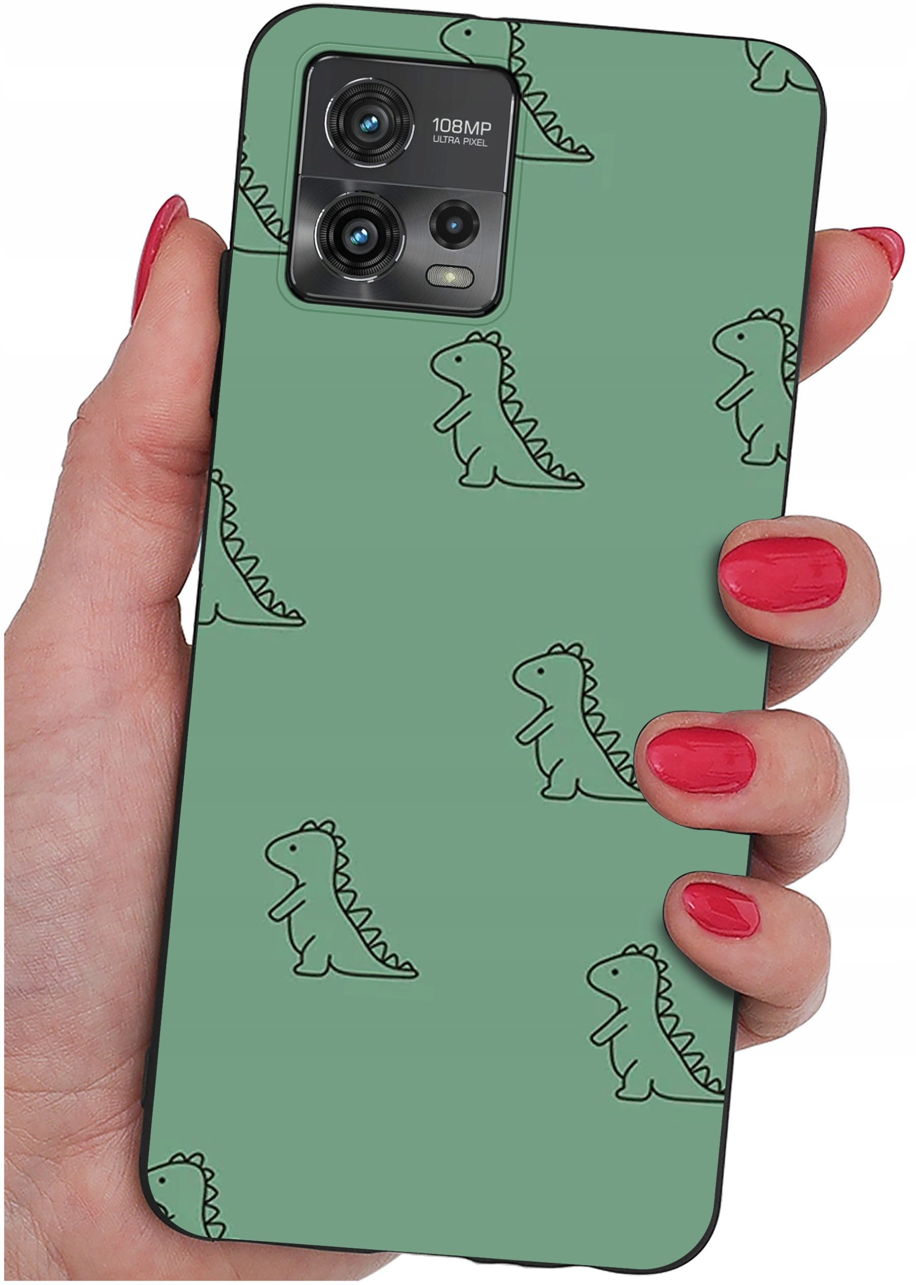 Etui do Motorola Moto G72 WZORY |SILIKONOWE MATT CASE + SZKŁO 9H