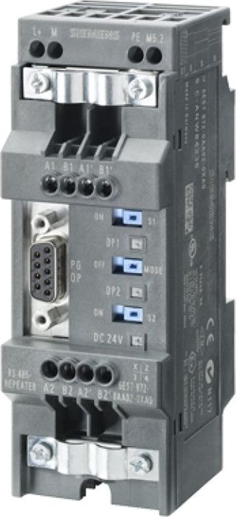 Siemens Repeater SIMATIC S7 RS485 dla sieci PROFIBUS/MPI, 6ES7972-0AA02-0XA0