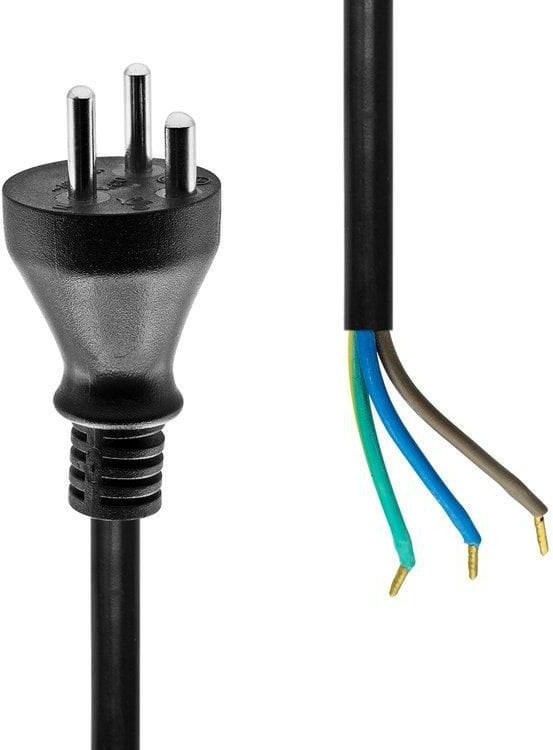 Kabel zasilający MicroConnect Type K Open End power cord 10m, Black