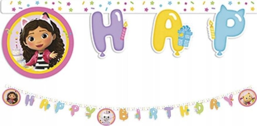GoDan Banner Gabby's Dollhouse - Happy Birthday