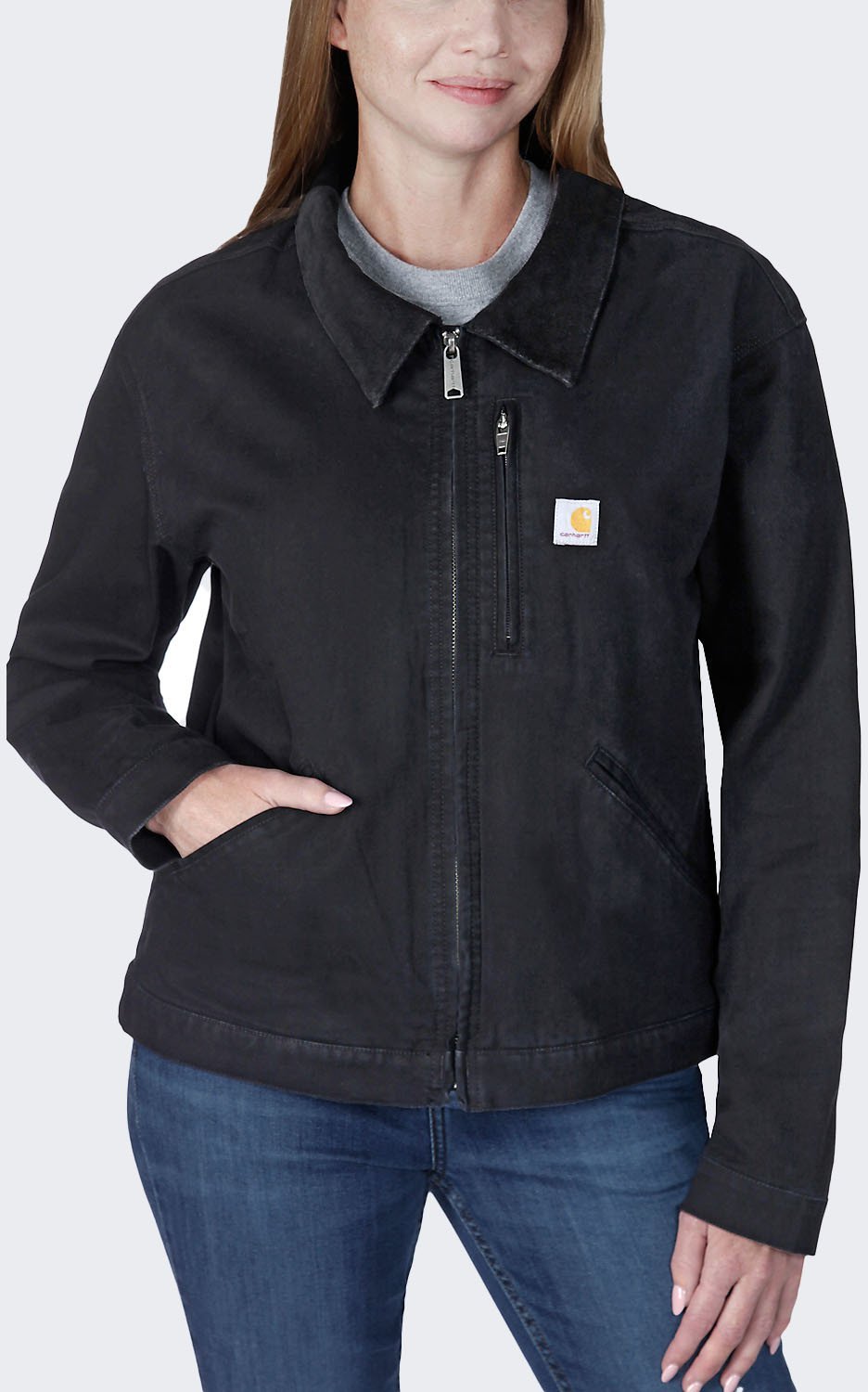 Damska Kurtka Carhartt Detroit Rugged Canvas Black