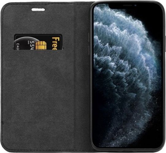 Crong Folio Case Etui iPhone 11 Pro Max z klapką na magnes (czarny)