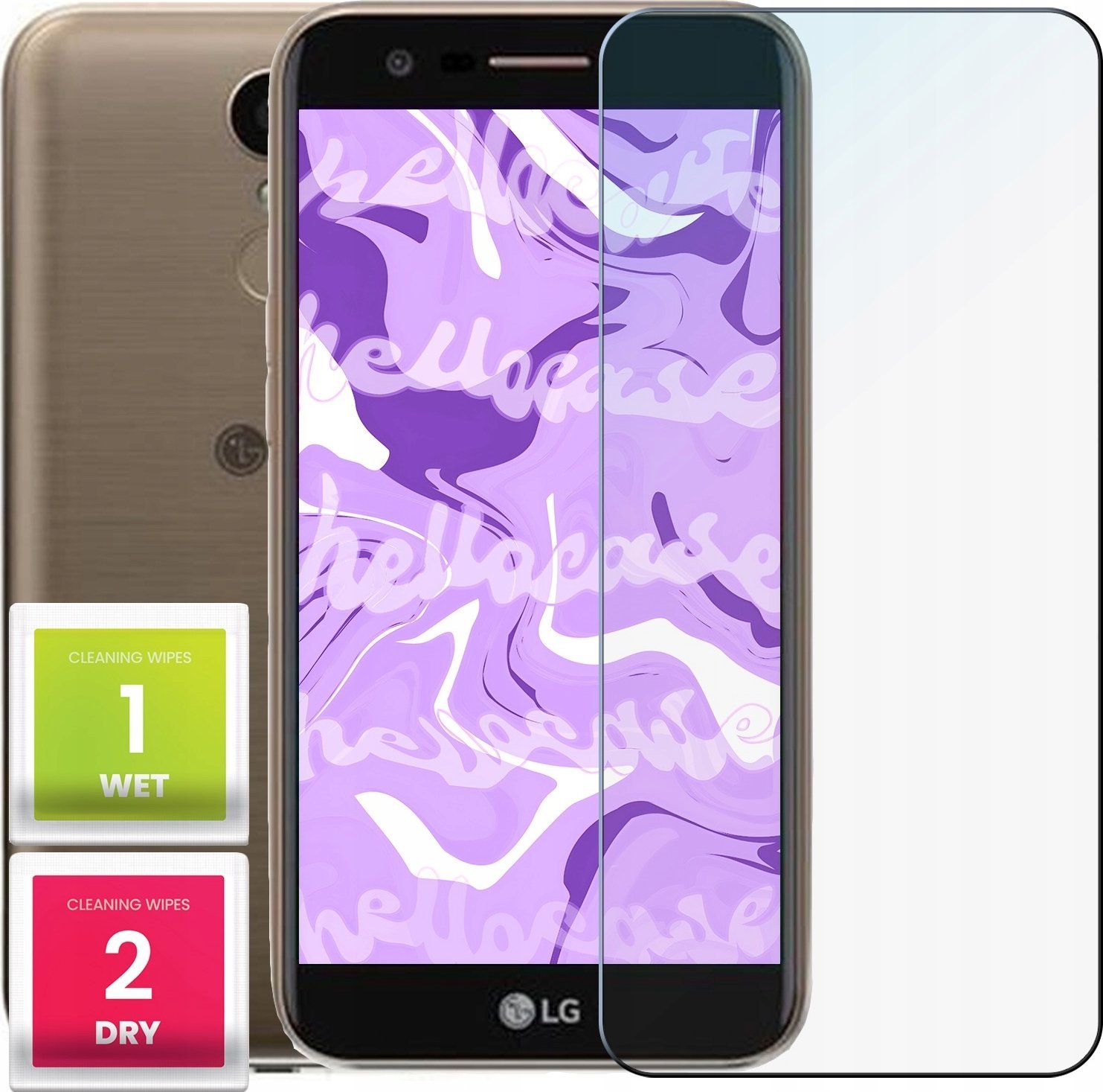 Hello Case Szkło Hartowane do Lg K10 2018 (szybka 9H, płaskie 2.5D, ochronne, szybka)