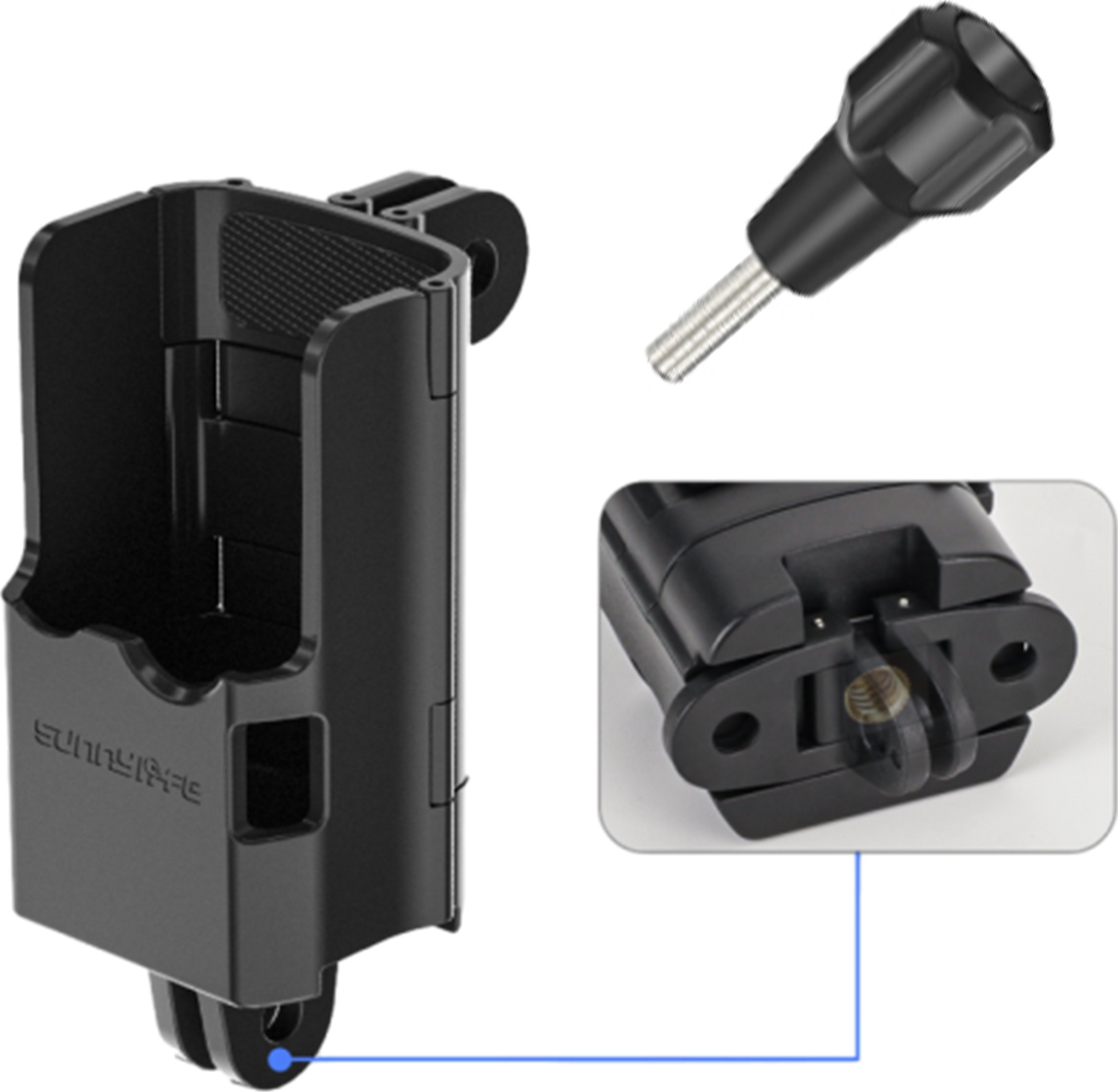 SunnyLife ADAPTER UCHWYT MOCOWANIE 1/4 CALA 3W1 SKŁADANY DO DJI OSMO POCKET 3