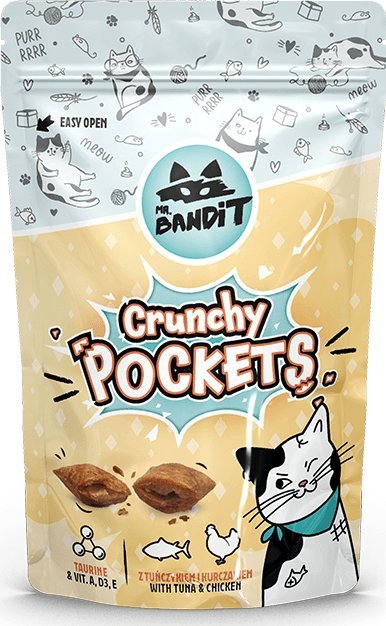MR. Bandit Mr Bandit Crunchy Pockets z tuńczykiem i kurczakiem 40g