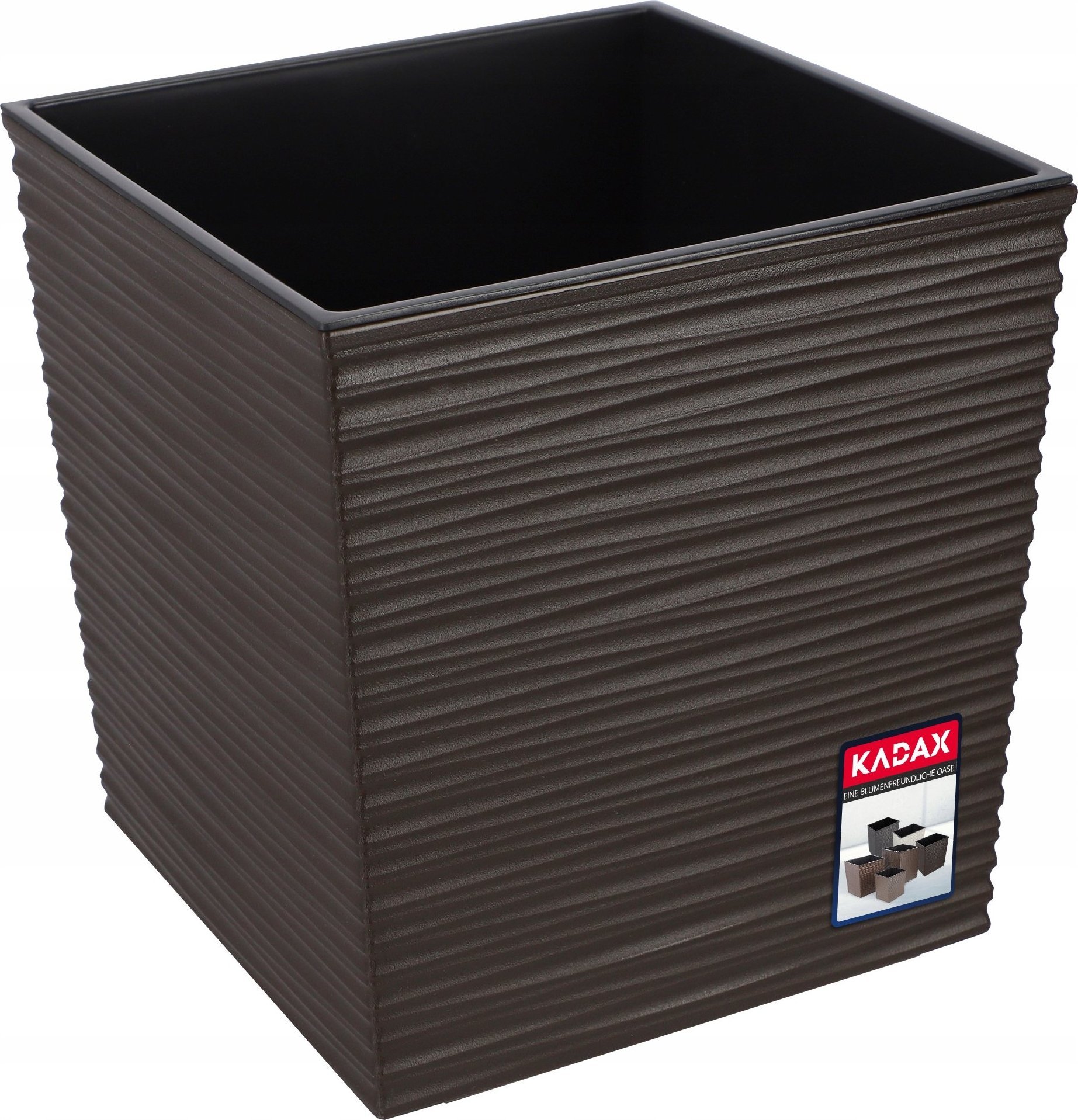 Kadax Doniczka Osłonka Na Kwiaty Z Wkładem Mokka 25 cm