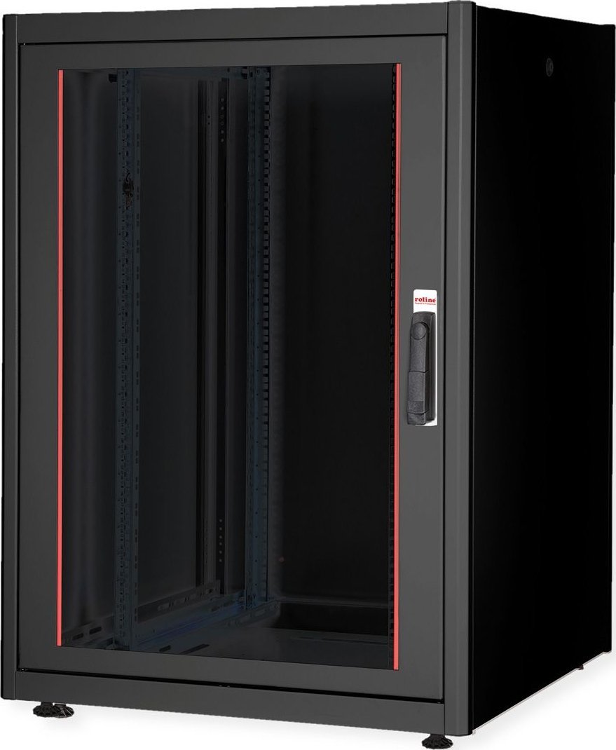 Roline ROLINE Netzwerkschrank Basic 48,26cm 19Zoll 22 HE 800x800 BxT Glast�r schwarz