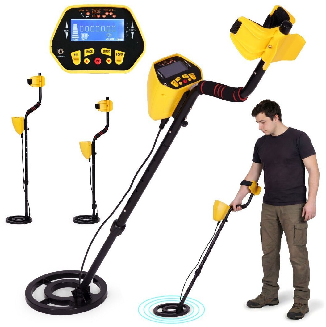 Wykrywacz metali detektor 3 tryby do poszukiwań złota srebra monet pinpoint LCD