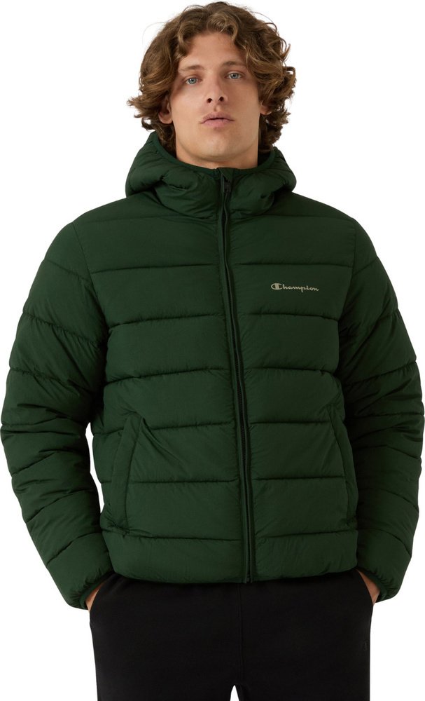 Kurtka męska Champion Kurtka męska Hooded Jacket zielona 221548 GS586 XL