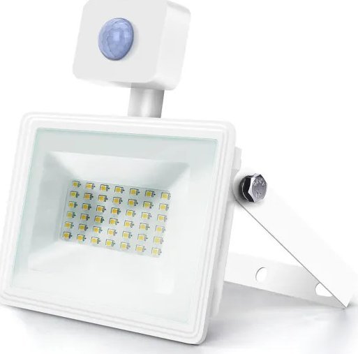 Naświetlacz Aigostar Halogen LED Ultracienki reflektor z czujnikiem biały 30W neutralny LED Ultracienki reflektor z czujnikiem biały 30W Odlewanie