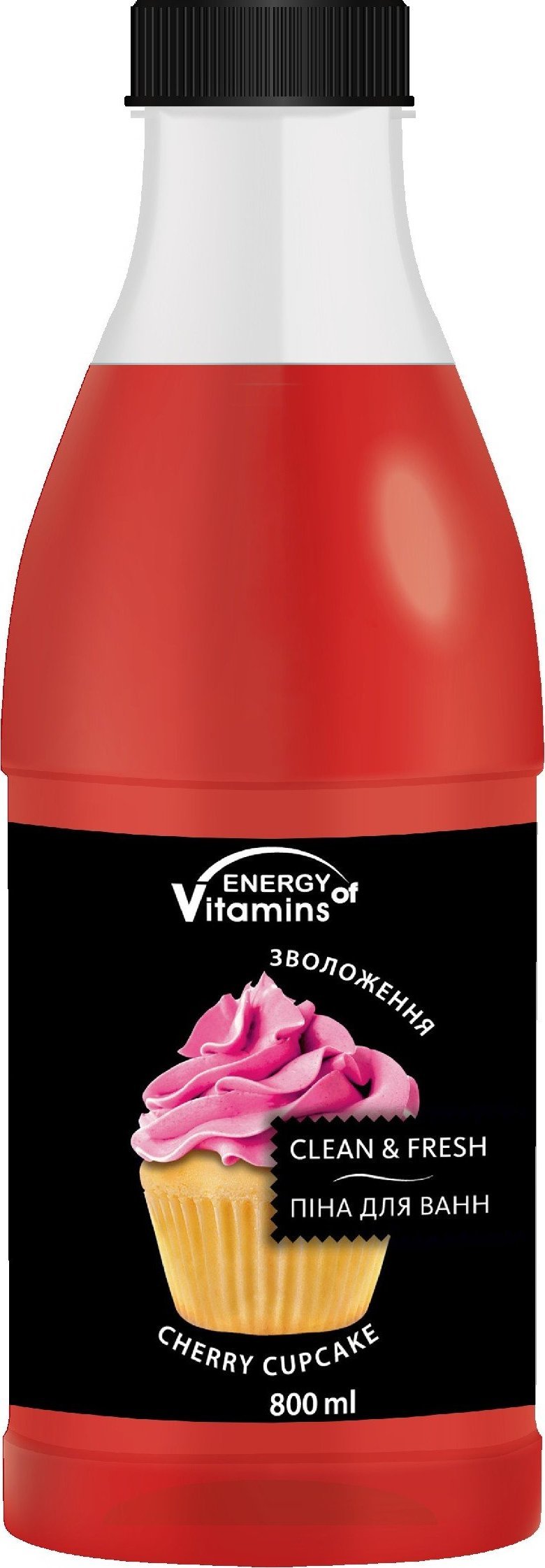 ENERGY OF VITAMINS ENERGY OF VITAMINS Pianka do kąpieli Cherry Cupcake 800ml