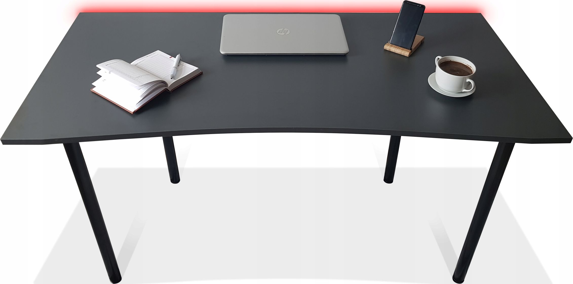 Biurko Zdesk AC-710B-Po/B-L Grafitowe 138 cmx68 cm