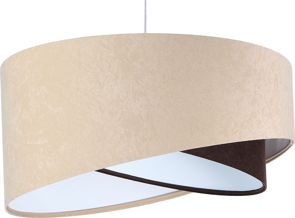 Lampa wisząca Lumes Beżowa welurowa lampa wisząca - EX978-Narisa