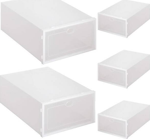 Springos Organizer na buty 30x21x12 cm zestaw 5 szt. pojemniki z otwieraną klapą UNIWERSALNY
