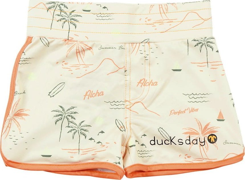 DucKsday Szybkoschnące kąpielówki dla dziewczynki, filtr UV 50+, Waikiki, rozmiar 7-8 lat (116-122)