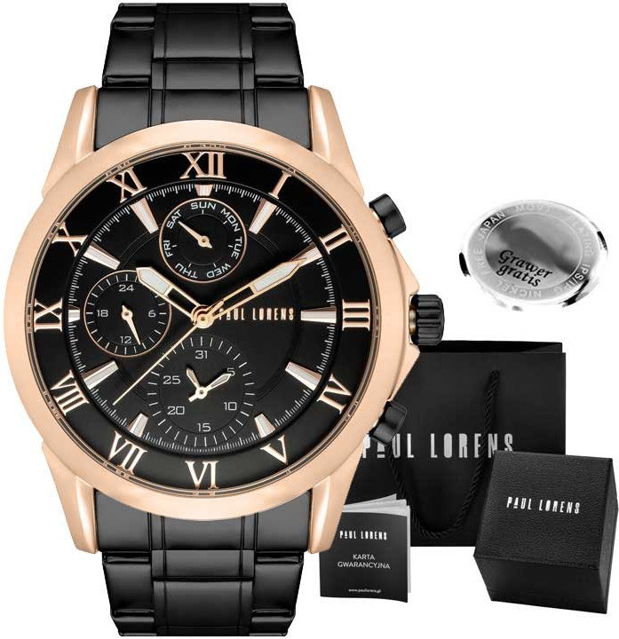 Zegarek męski Paul Lorens NEXTON-1A4 Z GRAWEREM