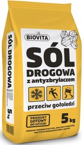 Biovita Sól drogowa przeciw gołoledzi z antyzbrylaczem 5kg