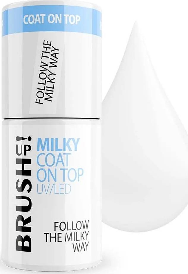 Silcare BrushUp! Milky Coat On Top mleczny top hybrydowy Follow The Milky Way 5g