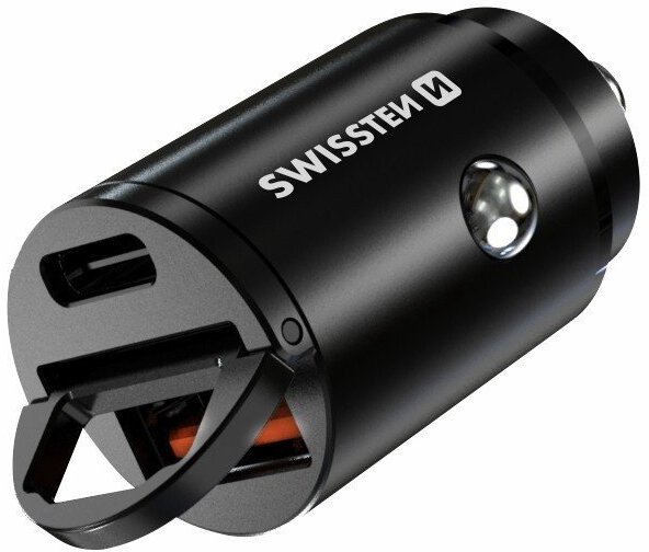 SWISSTEN Zasilacz / sieciowy adapter 30W, 2-portowy, USB-C, USB-A, Szybkie �adowanie GaN