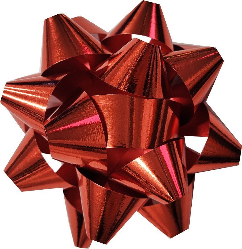 Fastima Rozetka Czerwona KOKARDA do prezentów 12cm 11D