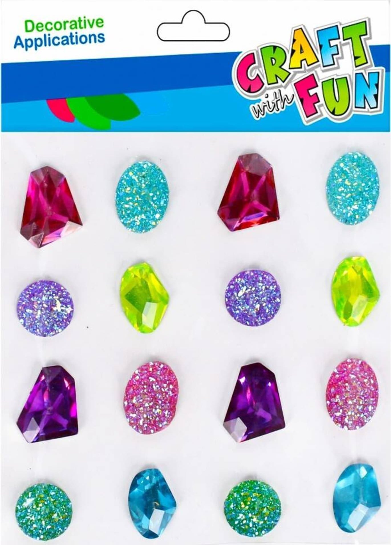 Craft with Fun OZDOBA DEK KRYSZT SPRZYL 16SZT SZLACH CF 12/144