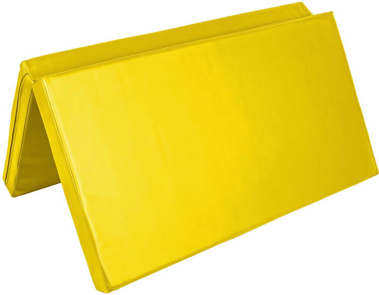 Materac dwuczęściowy z rzepami UNDERFIT 130 x 120 x 10 cm miękki żółty