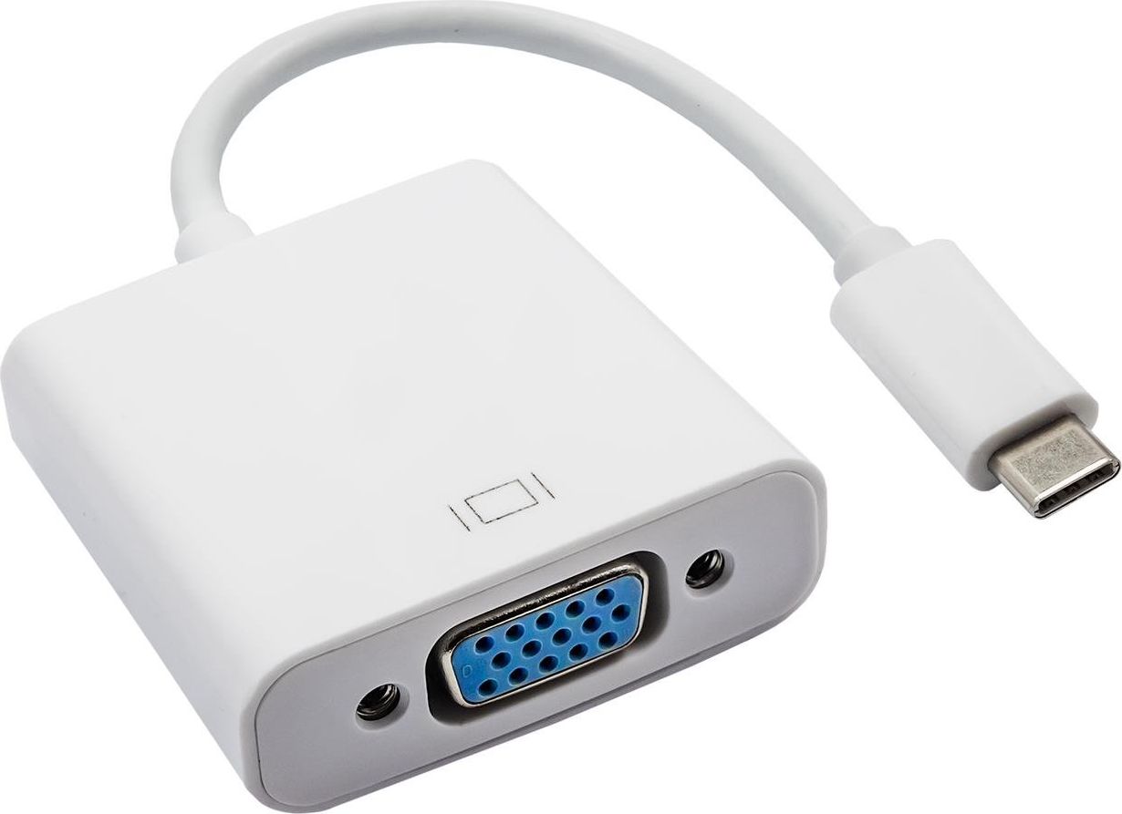 Adapter USB Akyga USB-C - VGA Biały (AK-AD-55)