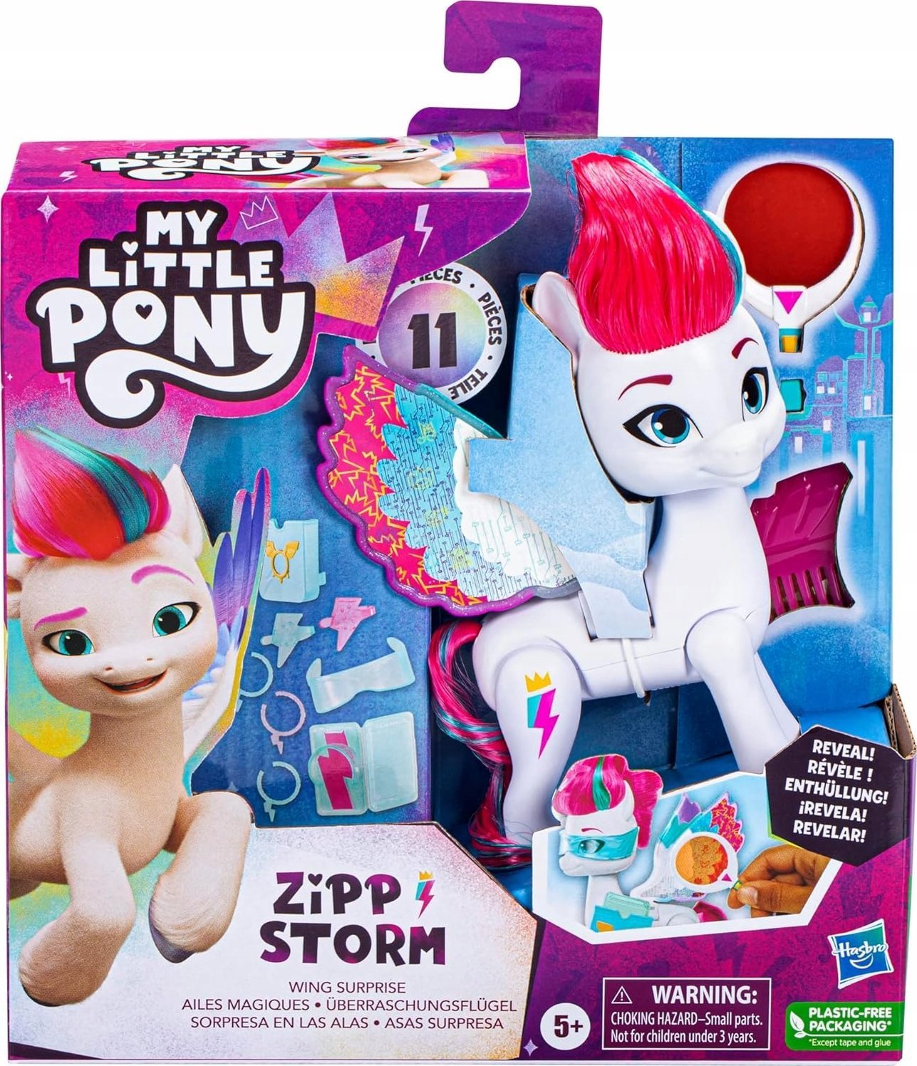 Figurka Hasbro My Little Pony Zipp Storm Überraschungsflügel, Spielfigur