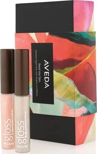 Aveda 2020 Gift Set Aveda: Feed My Lips, Natural, Shining, Lip Gloss, Gold Shimmer, 2.5 ml + Feed My Lips, Natural, Shining, Lip Gloss, Rose Gold, 2.5
