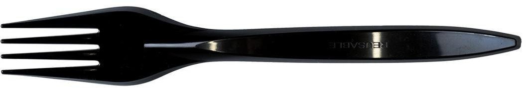 Widelce wielorazowe czarne 8szt