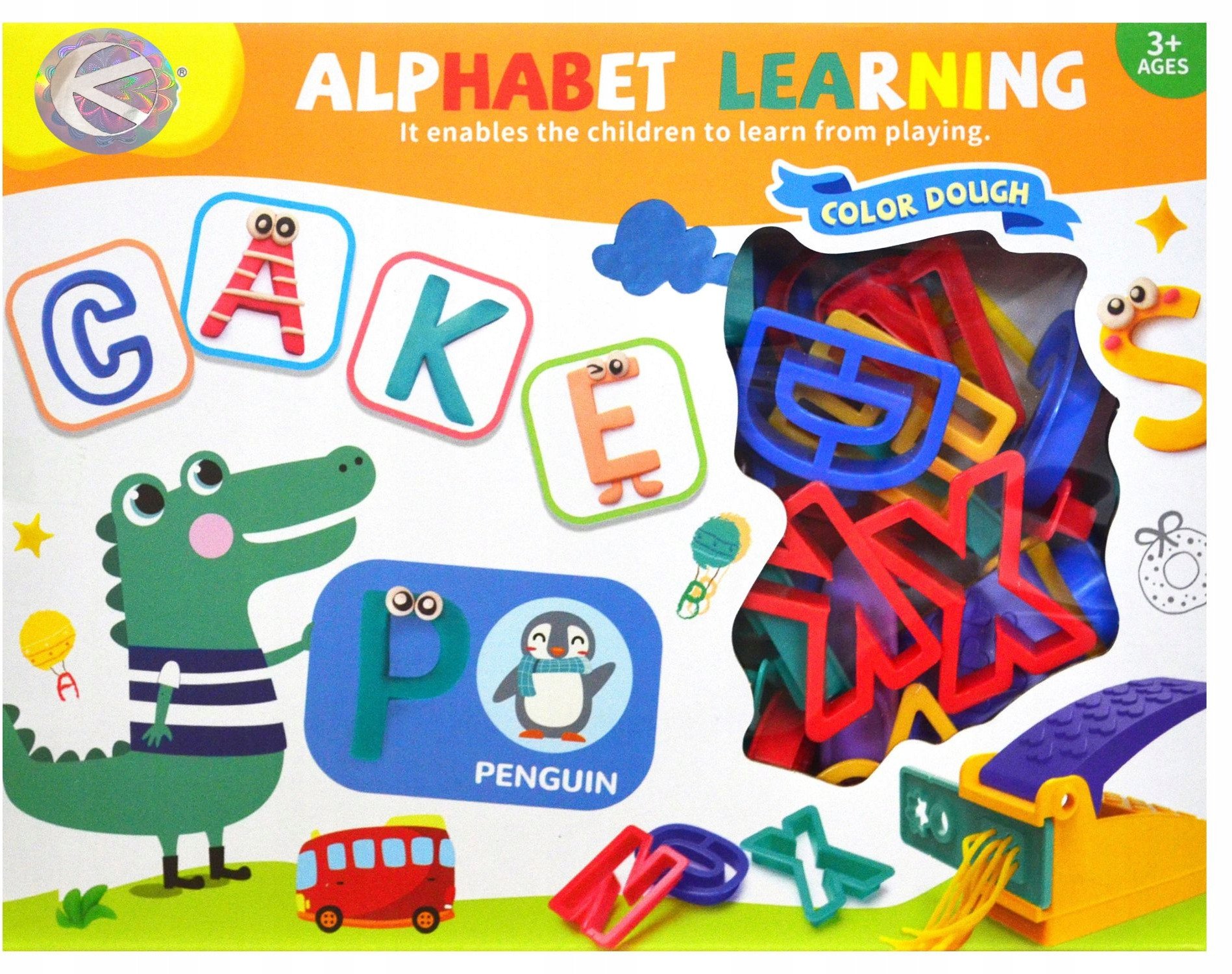 Masa plastyczna - ciastolina literki