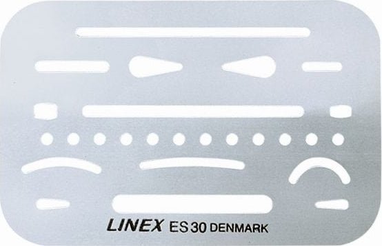 Linex Linex Schablone 26 Öffnungen, Desk ruler