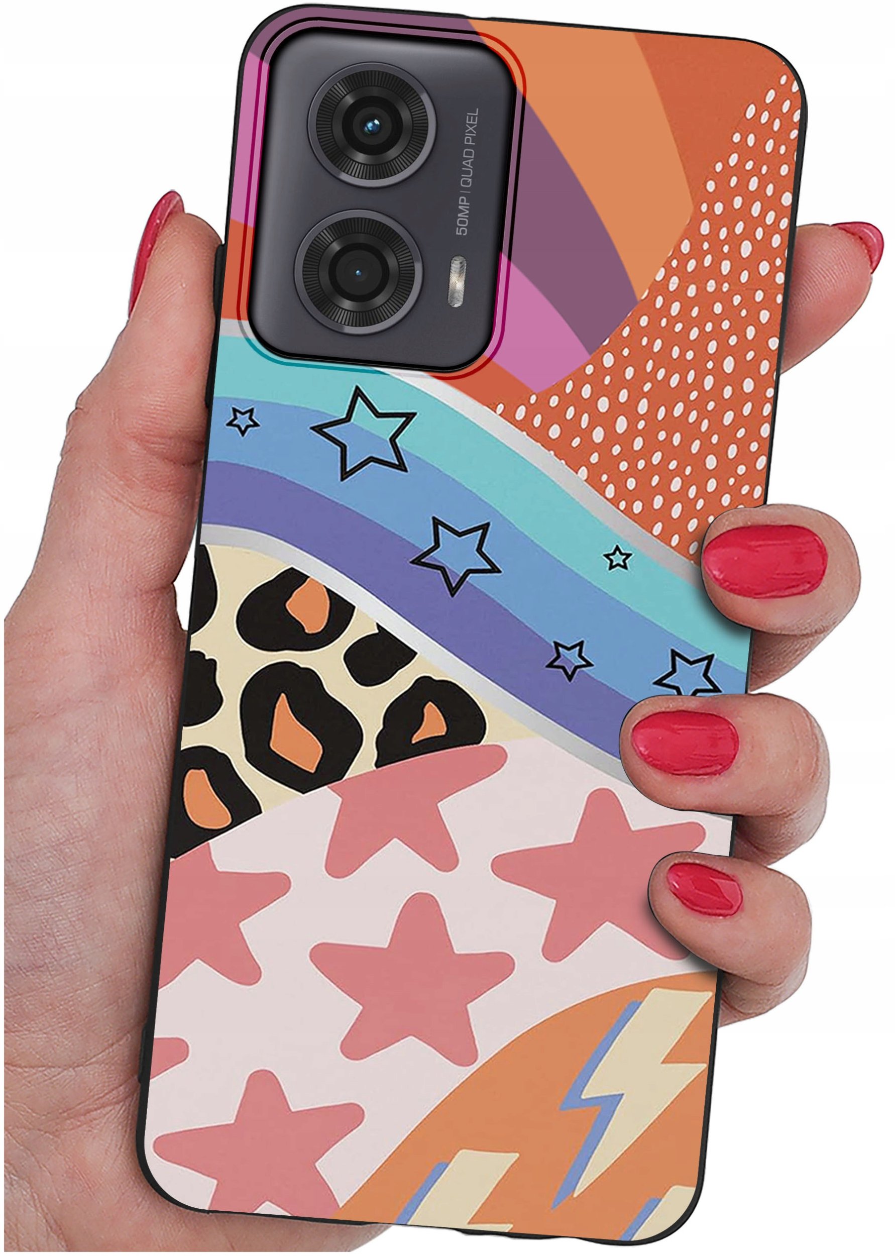 Etui do Motorola Moto G24 |G24 POWER |G04 |E14 WZORY |SILIKONOWE MATT SZKŁO