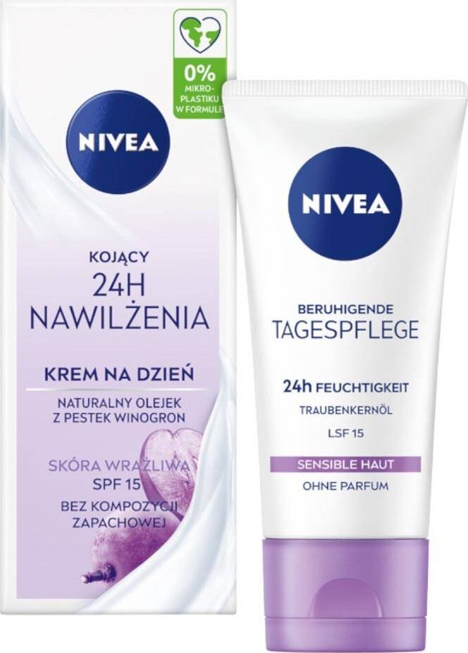 Nivea Kojący krem na dzień - 24h nawilżenia do cery wrażliwej SPF 15 50ml