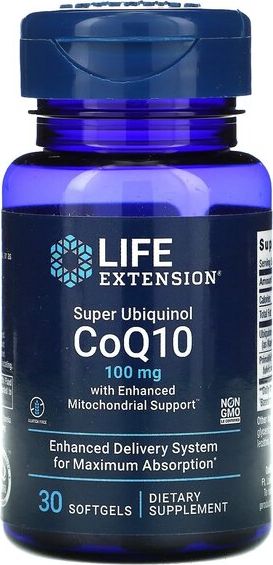 Life Extension Life Extension - Super Ubiquinol CoQ10 ze Wzmocnionym Wsparciem dla Mitochondriów, 100 mg, 30 kapsułek miękkich