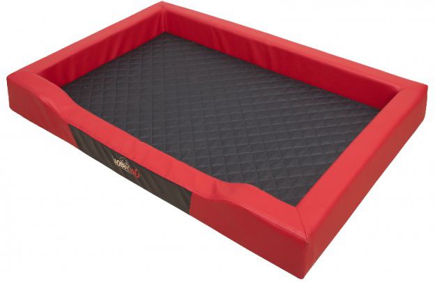 Hobbydog Legowisko Deluxe - Czerwono-czarne XL