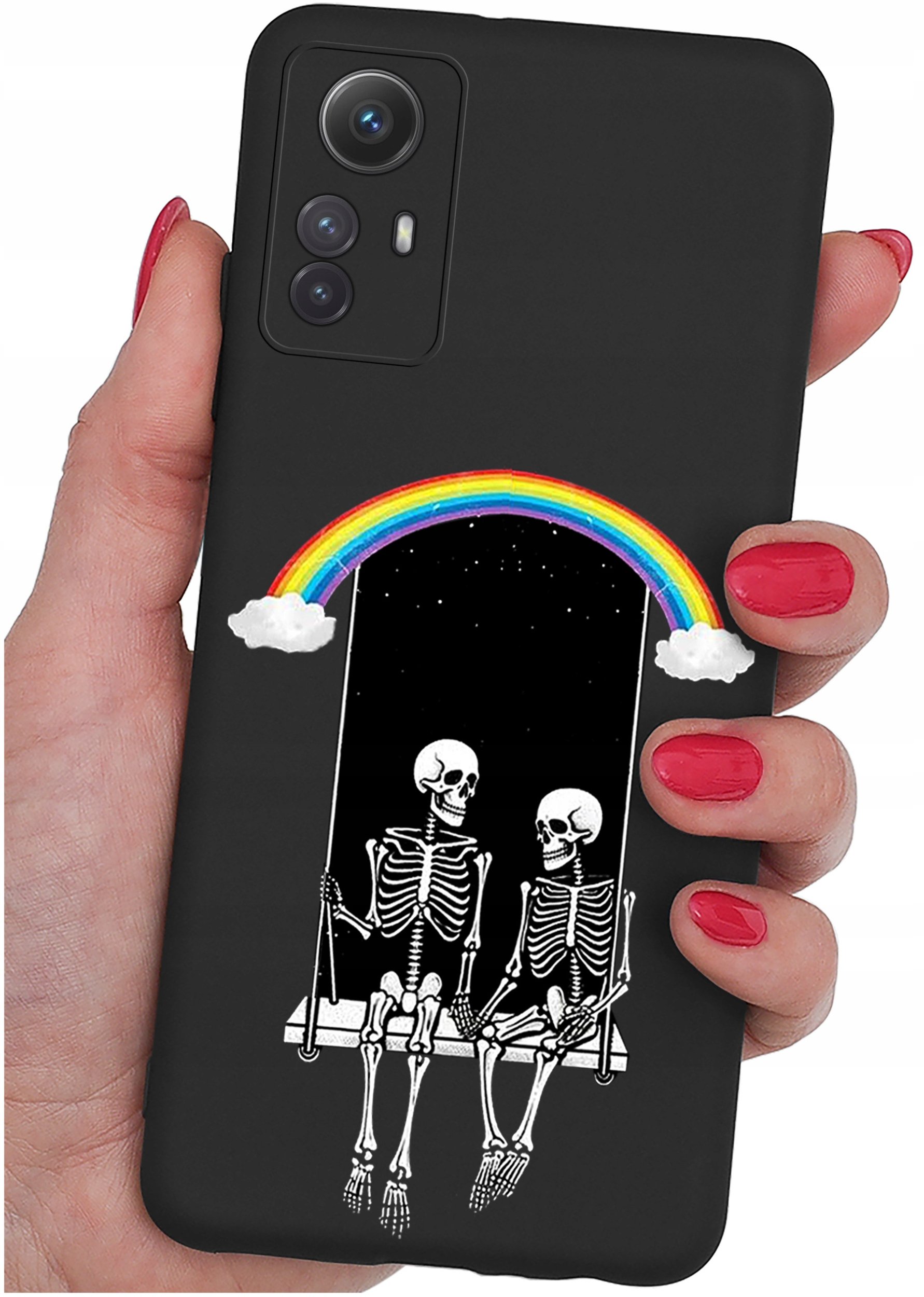 ETUI do Xiaomi Redmi Note 12S | WZORY | SILIKONOWE MATT CASE + SZKŁO 9H