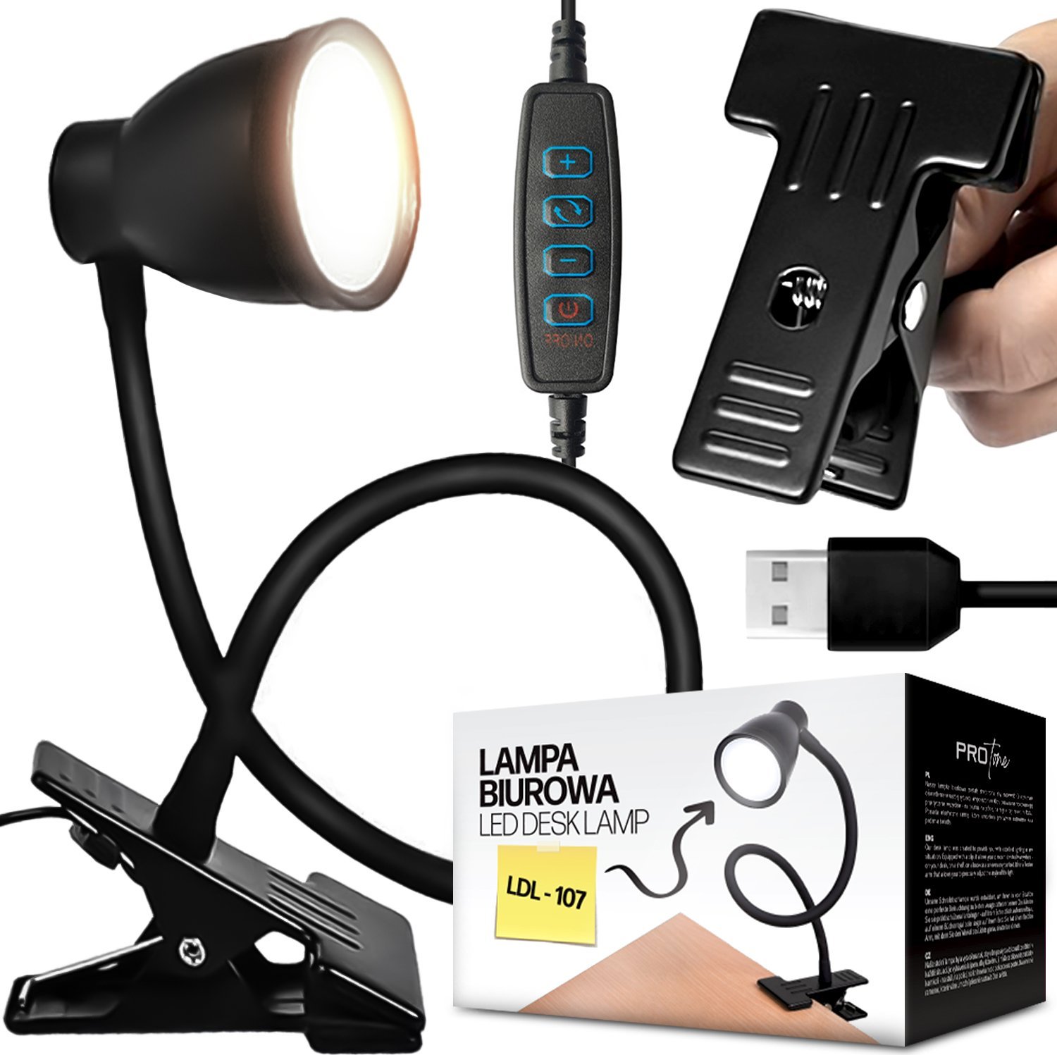 Lampka biurkowa Rabalux czarna (5905370209341)