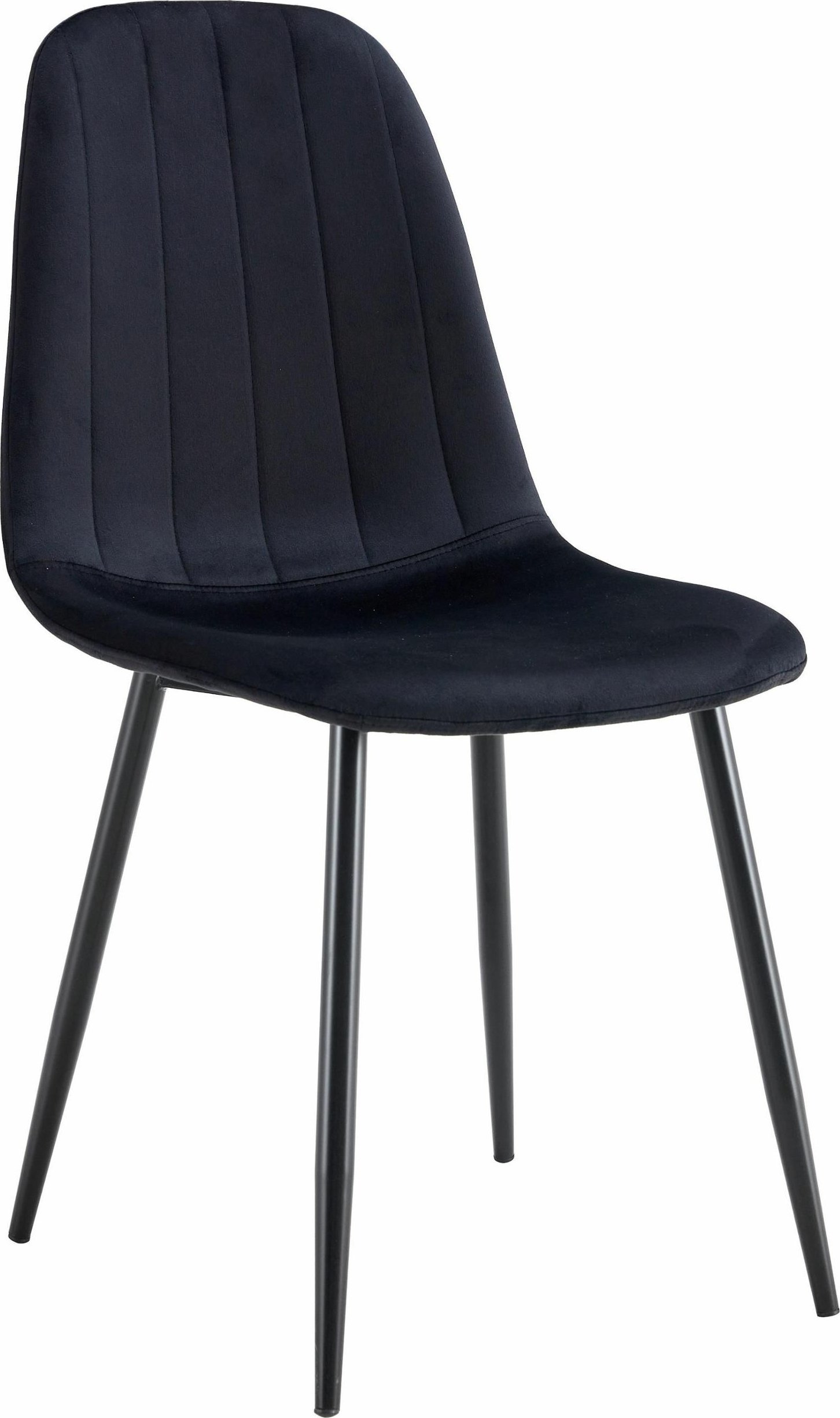 kontrast Krzesło welurowe tapicerowane nowoczesne do jadalni salonu Monica2 czarne