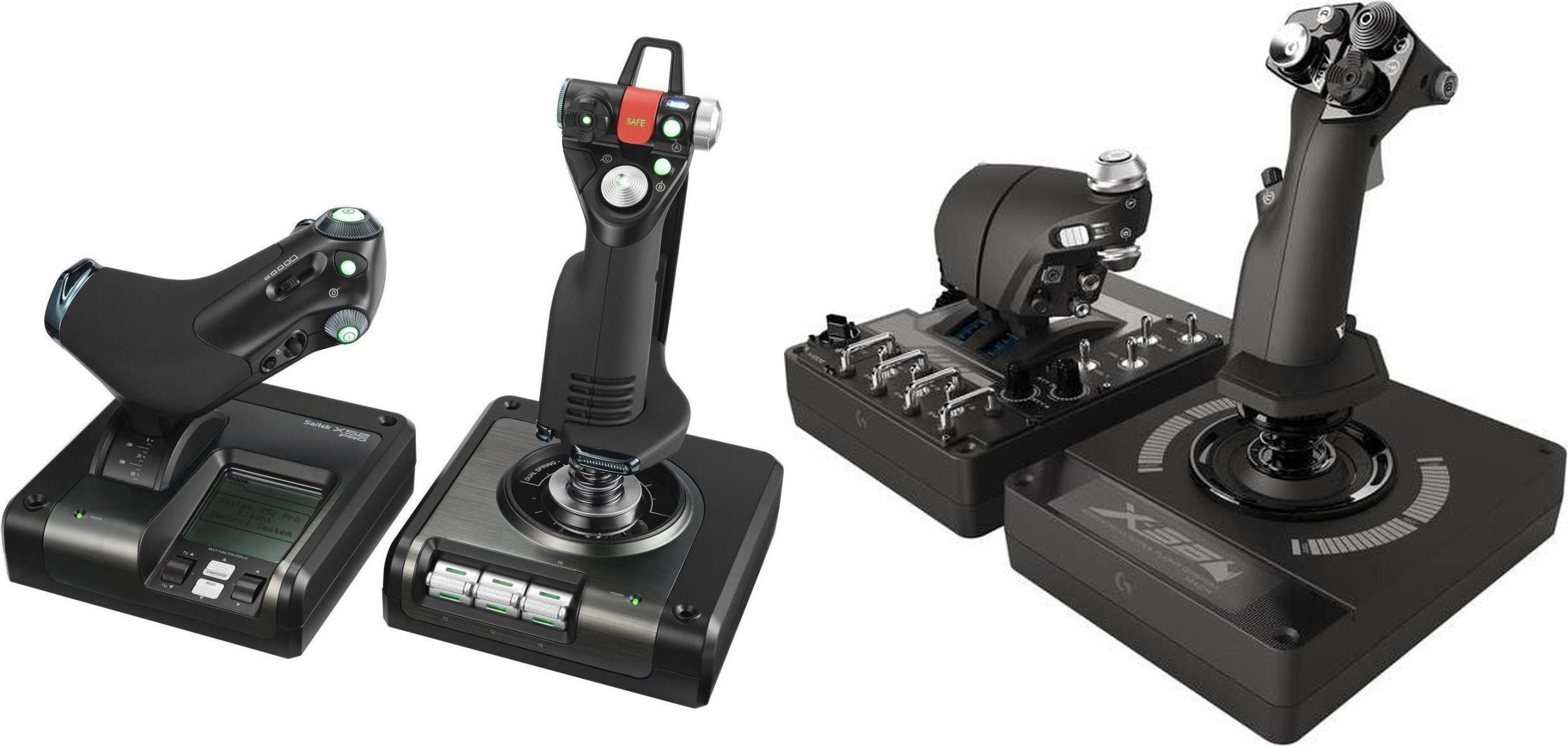 Joystick Logitech G Saitek X52 Pro Hotas (945-000003) + G X56 Hotas (945-000059)