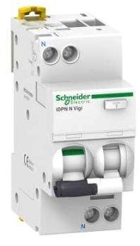 Schneider Wyłącznik różnicowo-prądowy z członek nadprądowym 4A 30mA typ AC 1-polowy +N - A9D55604