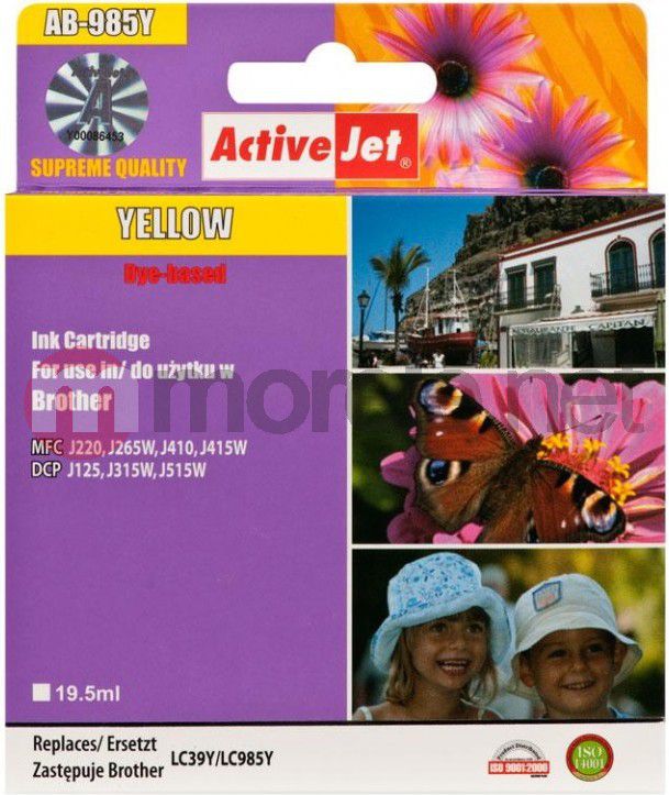Tusz Activejet tusz AB-985YN / LC-985Y (yellow)