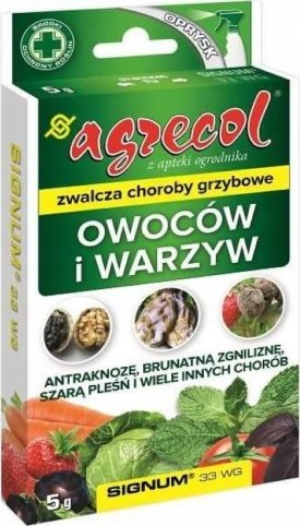 Agrecol Środek zwalczający choroby grzybowe owoców i warzyw 5g
