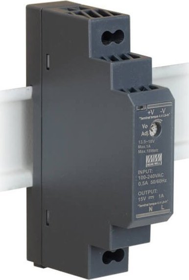 Mean Well Zasilacz 15V na szynę DIN TH35 15W Mean Well HDR