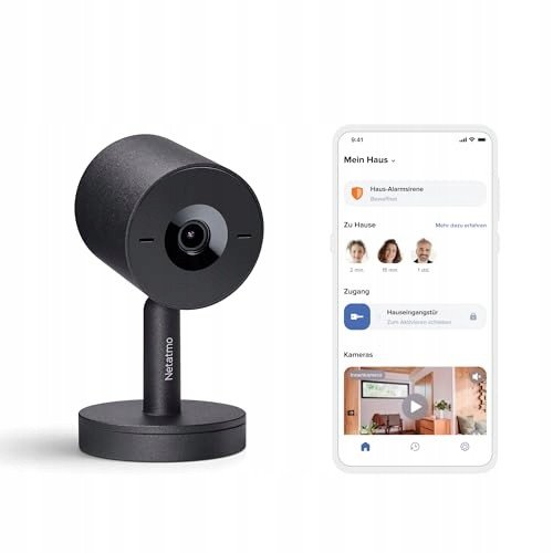 Netatmo Inteligentna kamera wewnętrzna 2K HDR 30 kl./s Zoom X16 2 karty SD
