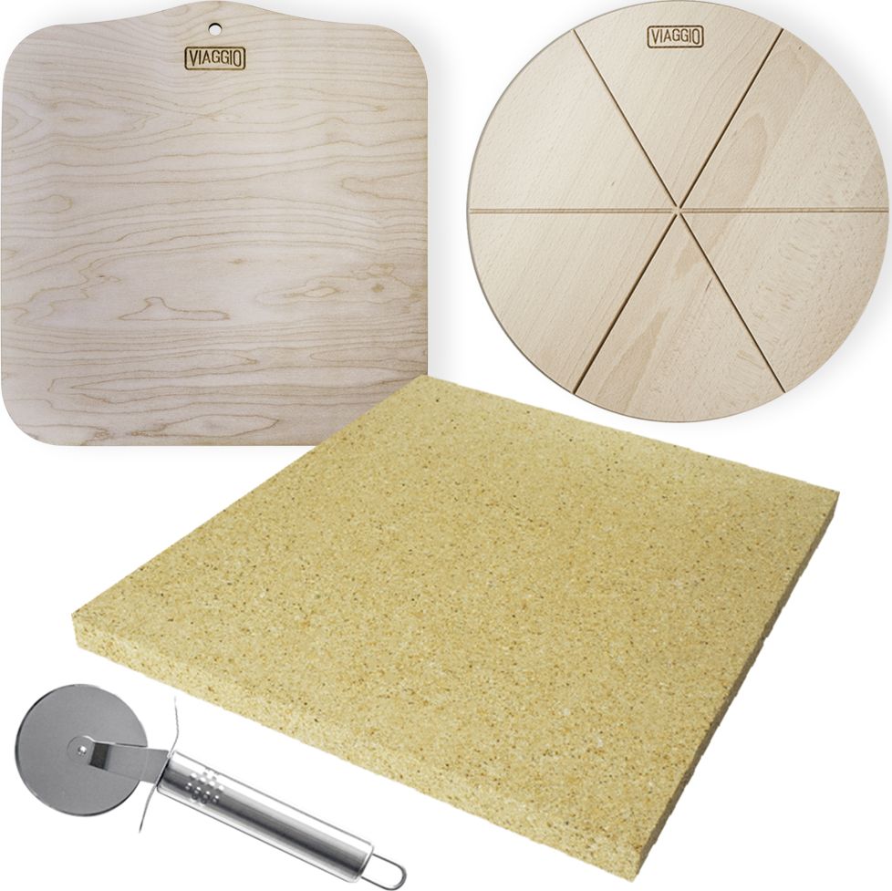 VIAGGIO Kamień do pizzy szamotowy VIAGGIO (zestaw 5)