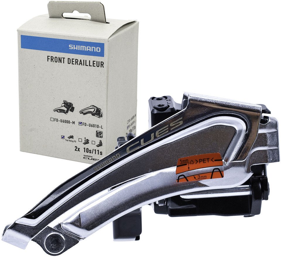 Przerzutka przednia Shimano Cues FD-U6010-L 2x10/11-rz, 28,6/31,8/34,9 mm, Top Swing, 46T